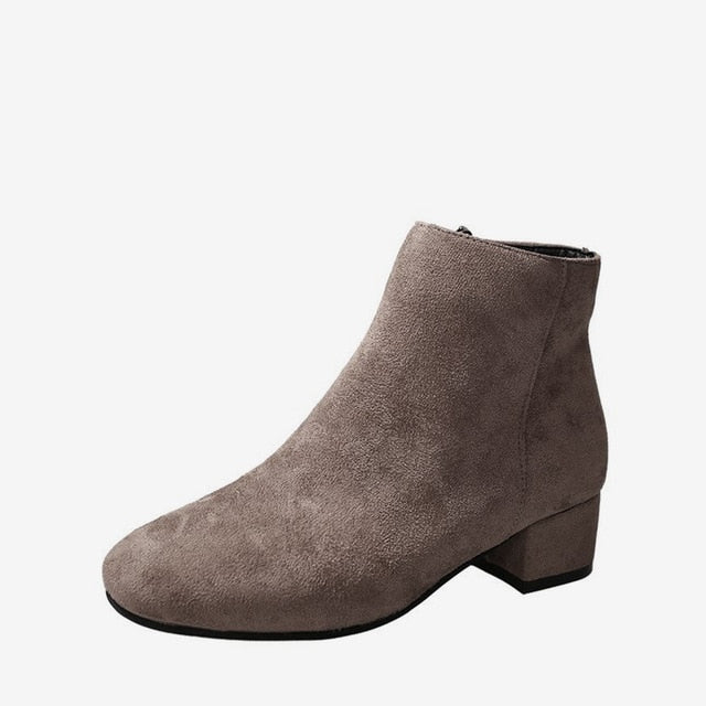 MCCKLE Women Autumn Ankle Boots