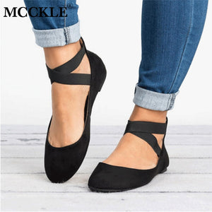 MCCKLE Women Spring Flat Shoes