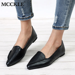 MCCKLE Casual Spring Slip On Flats  Shoes