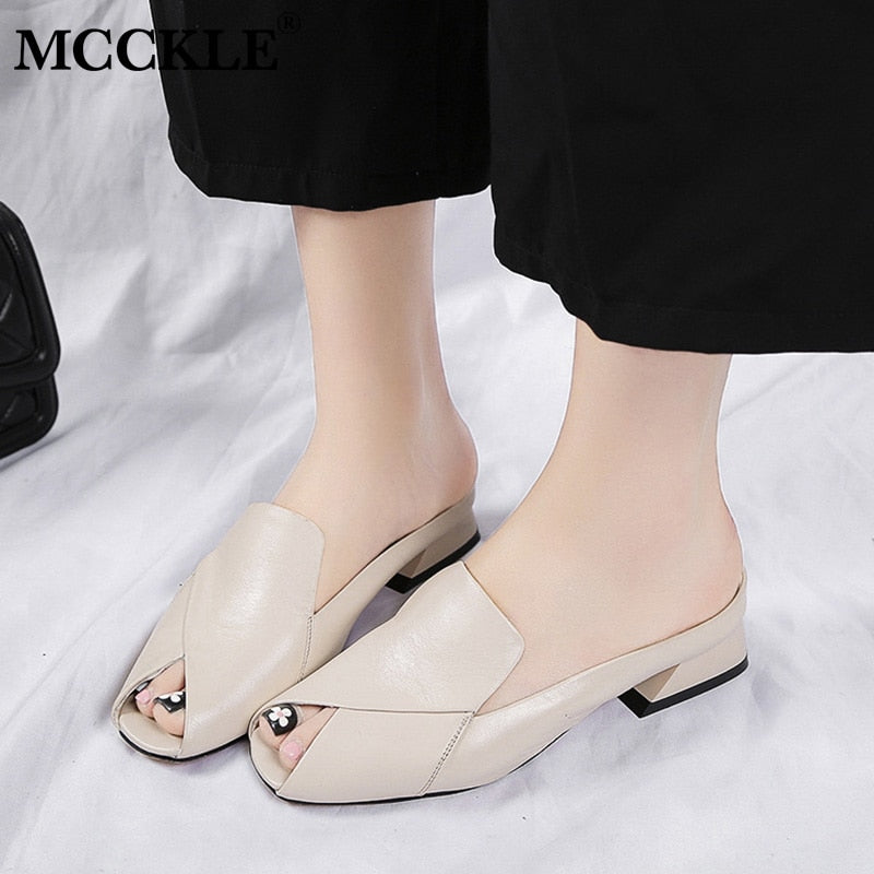 MCCKLE Summer Flat Shoes