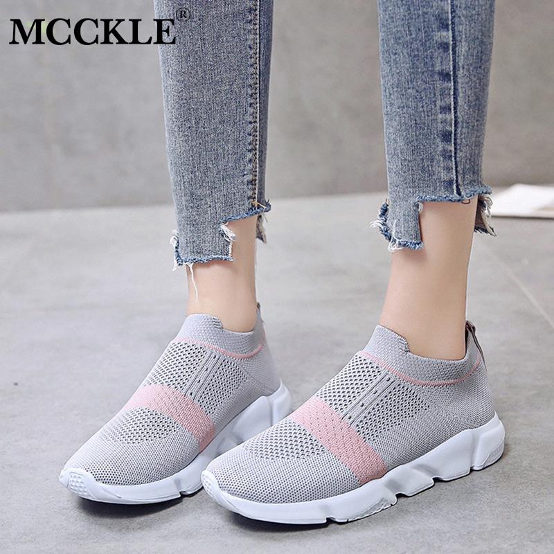 MCCKLE Gray Pink Sneakers